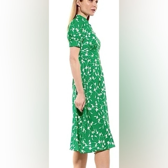 NWT Alexia Admor Emery Cap Sleeve Collared Fit & Flare Green Midi Dress 6 - Picture 16 of 16